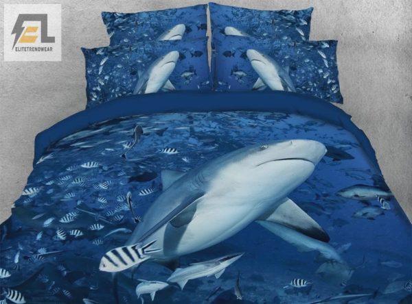 Snuggle With Sharks Hilarious 3D Ocean Duvet Set elitetrendwear 1