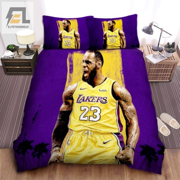 Score Big Dreams Lakers Lebron James Duvet Cover Set elitetrendwear 1