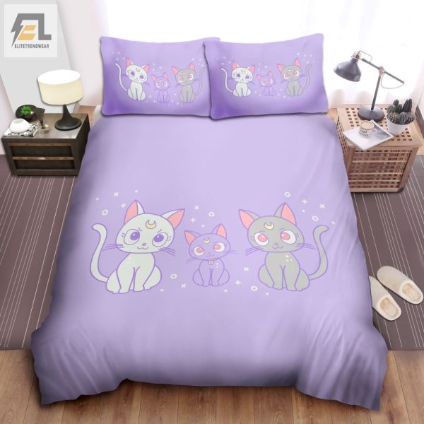 Moonlight Snuggles Comfy Sailor Moon Cat Duvet Sets elitetrendwear 1