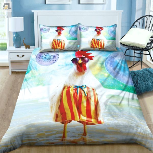 Funny 3D Chicken Beach Duvet Summer Comfort For Your Bed elitetrendwear 1