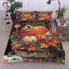 Comfy Bird Pumpkin Duvet Autumn Lovers Cozy Dream Set elitetrendwear 1