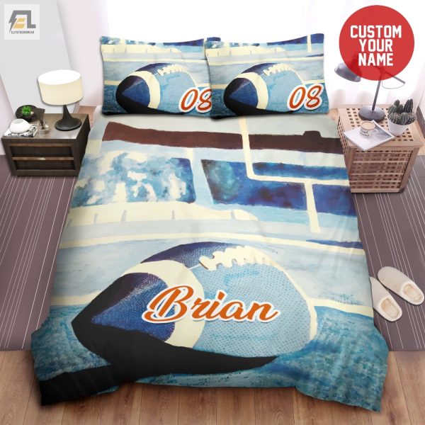 Kickoff Dreams Funny Custom Name Football Duvet Sets elitetrendwear 1