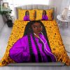 Groovy Black Girl Jammin Duvet Cozy Bedroom Vibes elitetrendwear 1