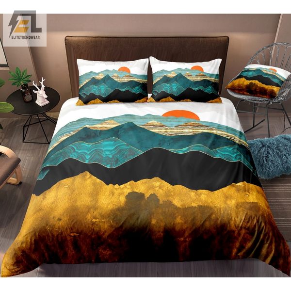 Sleep Amid Peaks Comfy Mountain Duvet Cover Set elitetrendwear 1