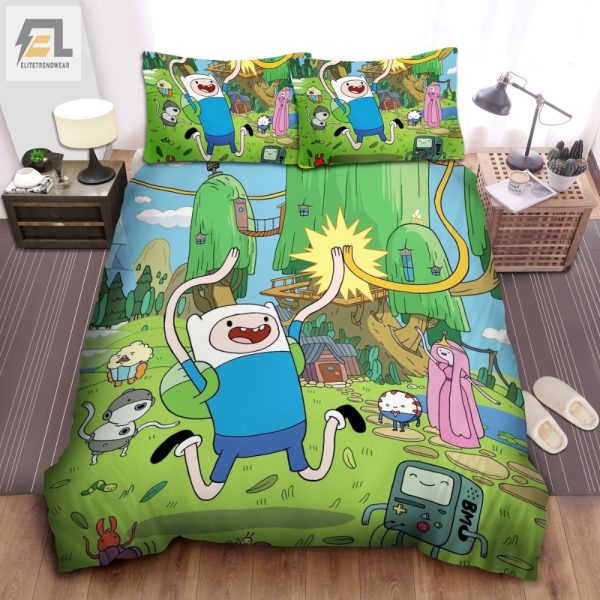 Adventure Time Hifive Duvet Quirky Cozy Bedding Sets elitetrendwear 1