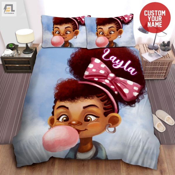 Afro Girl Duvet Cover Bubble Gum Fun For Your Bedroom elitetrendwear 1