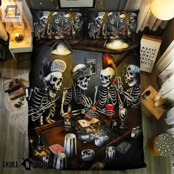 Sleep With Skulls Unique Comfy Snm Duvet Cover Set elitetrendwear 1