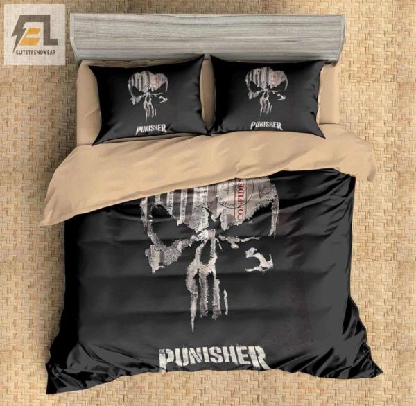 Cozyup Punisher 3D Duvet Set Sleep Like A Superhero elitetrendwear 1