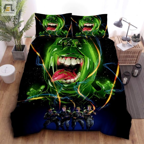 Snuggle With Ghostbusters Slimer Fun Duvet Cover Set elitetrendwear 1