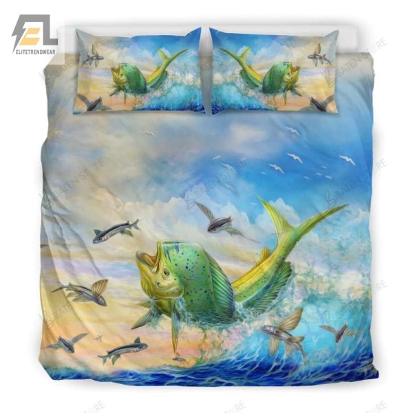 Sleep Like A Fish Cozy Mahi Mahi Duvet Cover Sets elitetrendwear 1