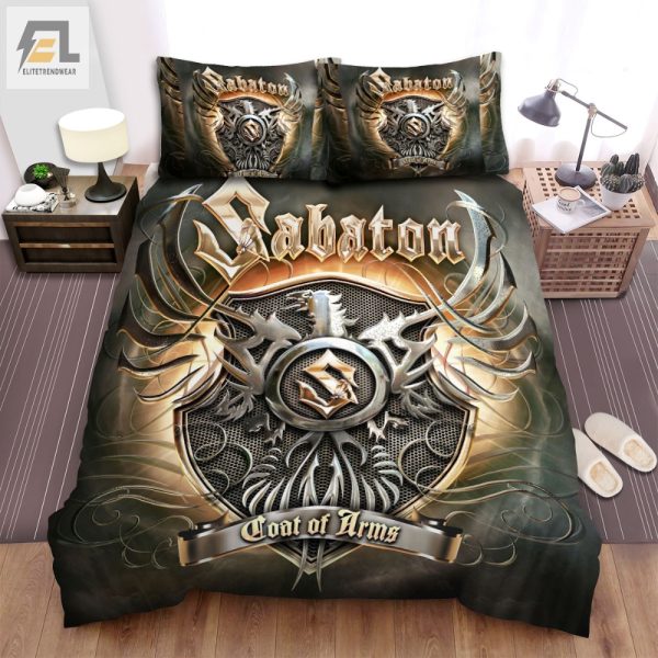 Rock Your Dreams Sabaton Coat Of Arms Duvet Cover Set elitetrendwear 1