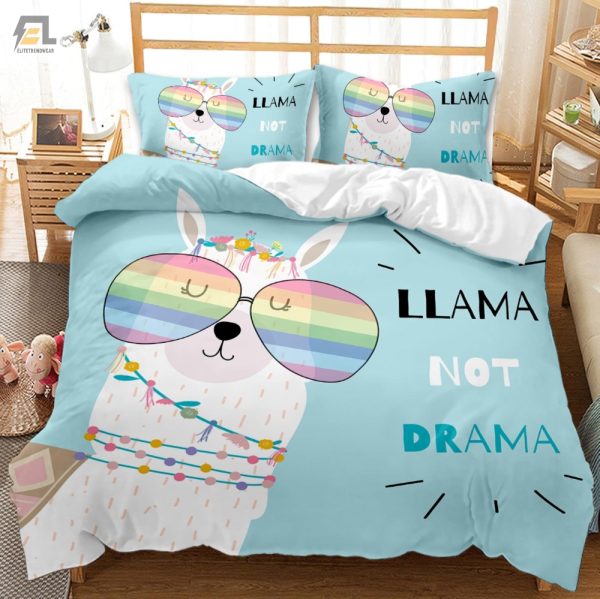 Llama Not Drama Duvet Sets Cozy Comically Unique elitetrendwear 1