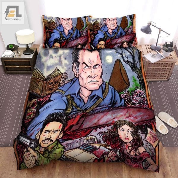 Groovy Nights Ash Vs Evil Dead Fun Duvet Cover Set elitetrendwear 1