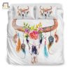 Sleep With Skeletal Bloom Quirky Cow Skull Duvet Set elitetrendwear 1