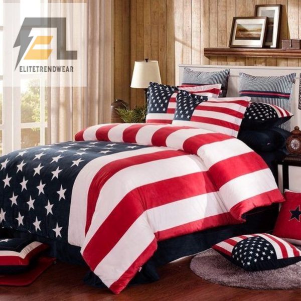 Sleep Like A Patriot Comfy American Flags Duvet Set elitetrendwear 1