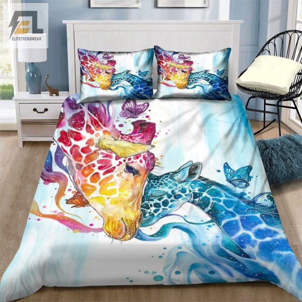 Whimsical Safari Giraffe Butterfly Duvet Limited Edition elitetrendwear 1