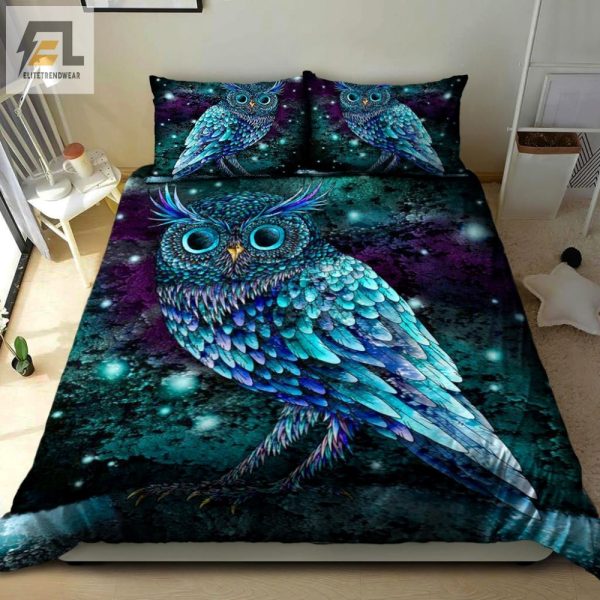 Owlmazing Galaxy Duvet Hootingly Comfy Bedding Set elitetrendwear 1