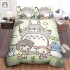 Snuggle With Chibi Totoros Hilarious Cozy Bedding Set elitetrendwear 1