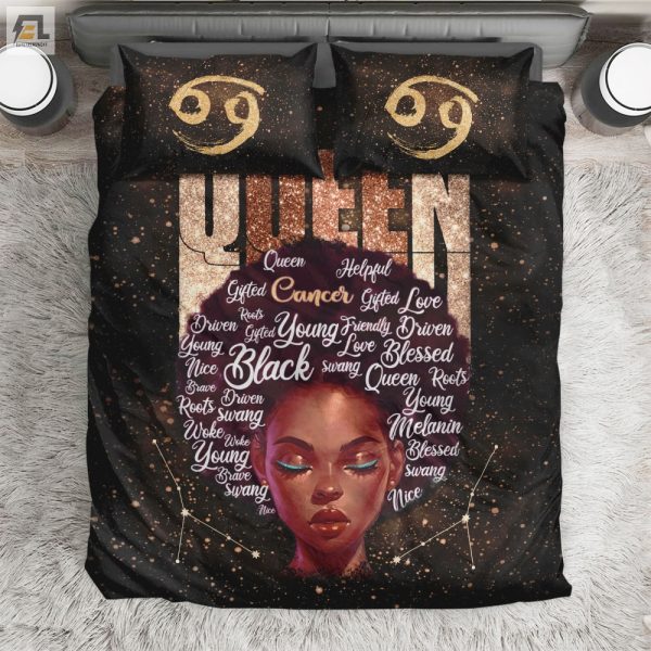 Funny Black Girl Cancer Zodiac Bedding Cozy Unique elitetrendwear 1