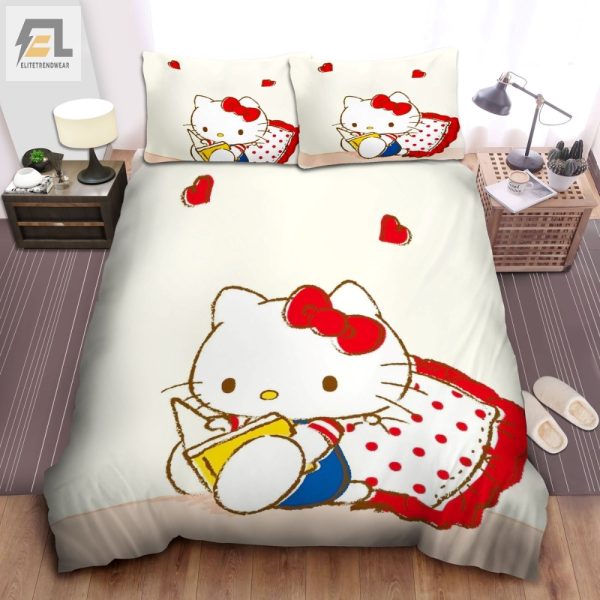 Whimsical Hello Kitty Bookworm Duvet Set Cozy Cute elitetrendwear 1