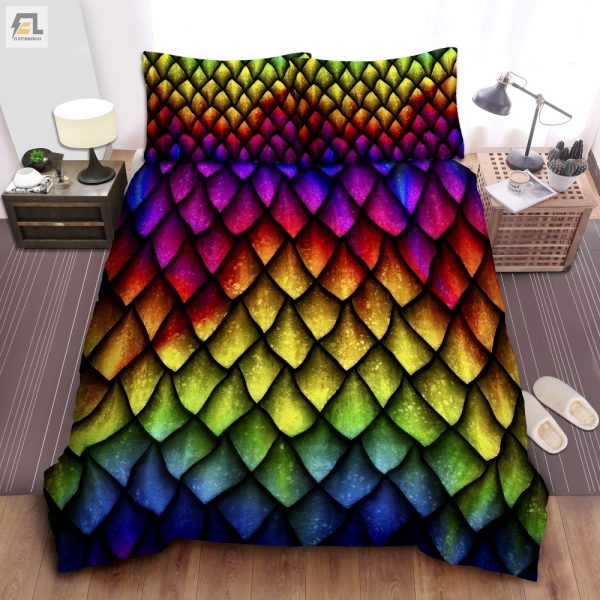 Nap Under A Dragon Cozy Quirky Rainbow Duvet Set elitetrendwear 1