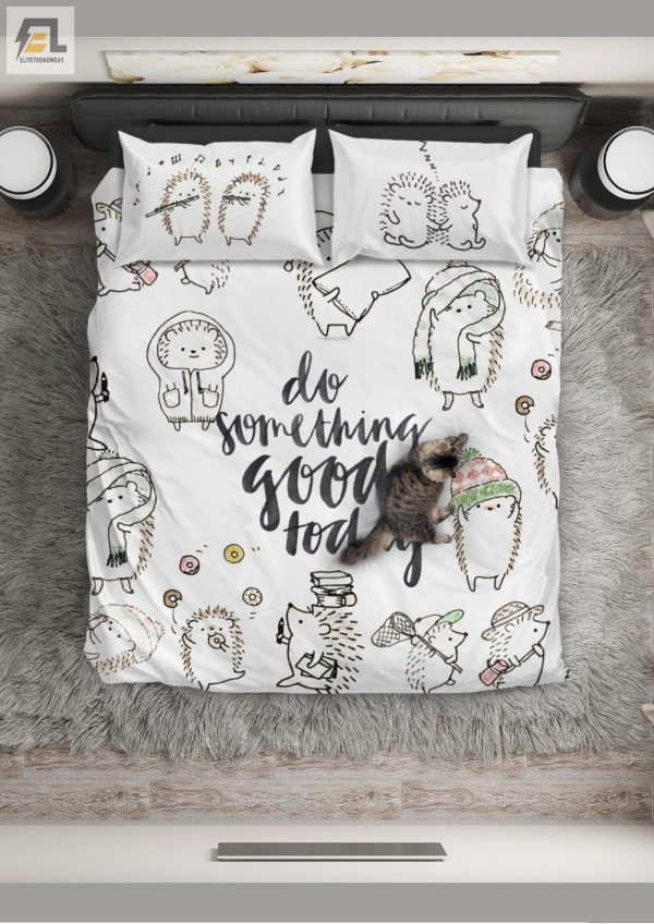 Quirky Hedgehog Duvet Set Cozy Comfort With A Smile elitetrendwear 1