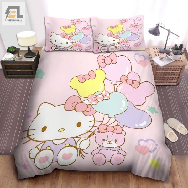 Quirky Hello Kitty Bed Sets Plush Balloons Belly Laughs elitetrendwear 1