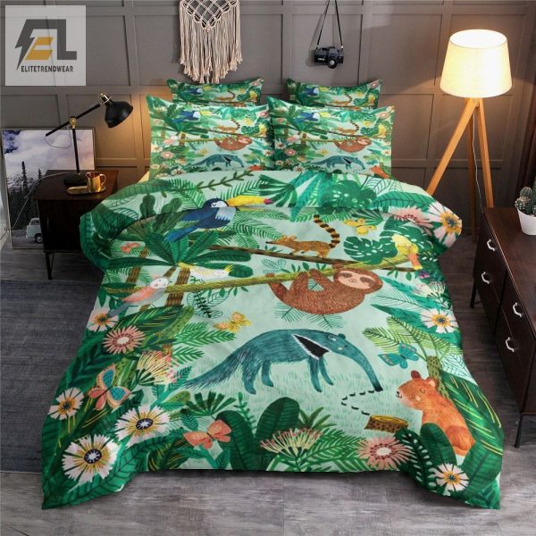 Wildly Cozy Funny Tropical Forest Duvet Cover Sets elitetrendwear 1