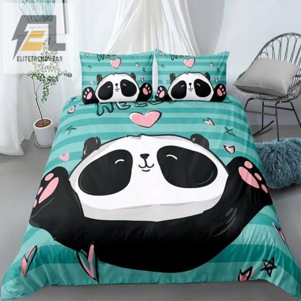 Panda Bed Set Snuggly Laughs For Little Panda Lovers elitetrendwear 1