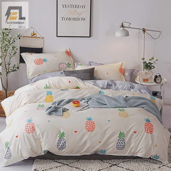 Snuggle With Pineapples Fun Comfy Duvet Sets elitetrendwear 1