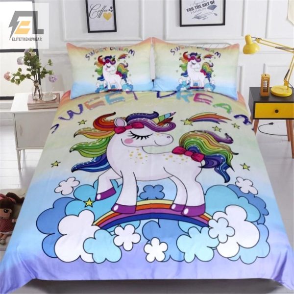 Magical Unicorn Duvet Set Sleep In Style Giggles elitetrendwear 1