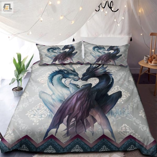 Sleep With Dragons Cozy Comical Duvet Set elitetrendwear 1