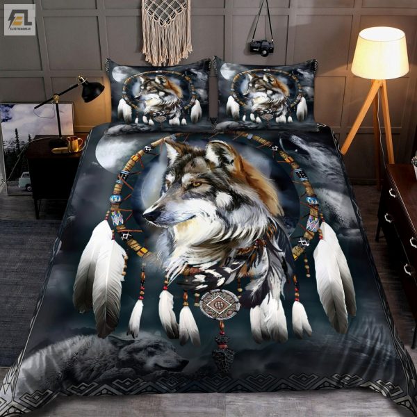 Snuggle With Wolves Hilarious Native American Duvet Sets elitetrendwear 1