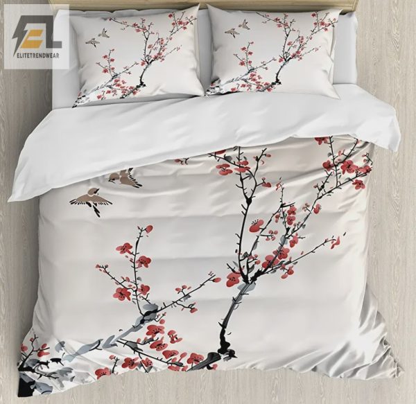 Cherry Branches Birds Duvet Sleep In Style Tweet Dreams elitetrendwear 1