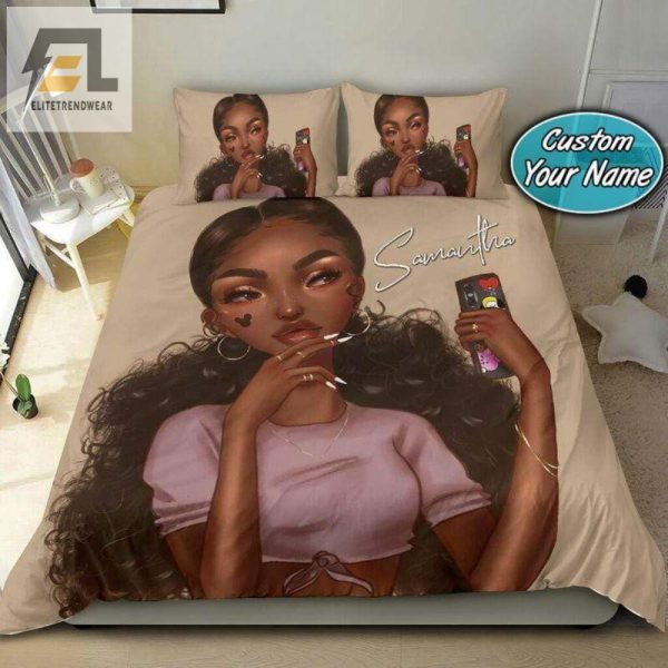 Bad Boujee Black Girl Dolly Duvet Custom Name Comfy Fun elitetrendwear 1