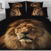 Roar To Sleep 3D Lion Face Duvet King Of Comfy Bedding elitetrendwear 1