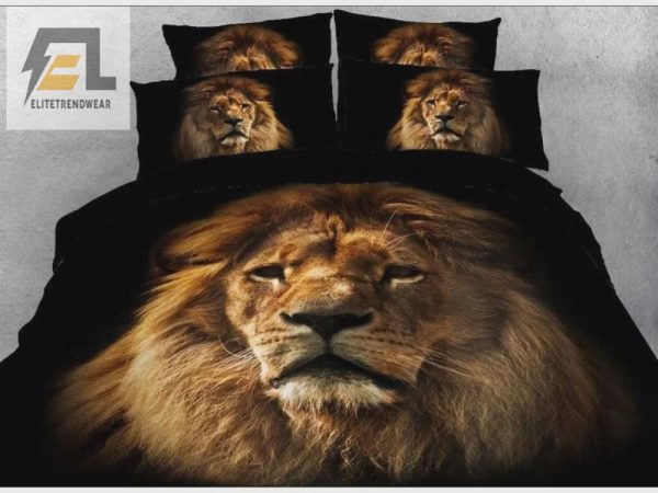 Roar To Sleep 3D Lion Face Duvet King Of Comfy Bedding elitetrendwear 1