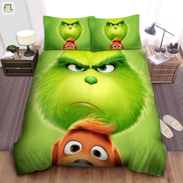 Get Cozy With Grinch Max Funny Duvet Cover Bedding Set elitetrendwear 1