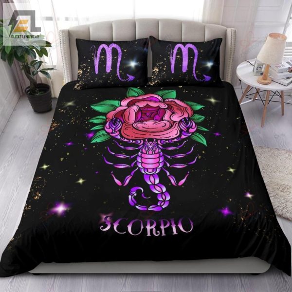 Sleep Like A Scorpio Quirky Zodiac Duvet Bedding Set elitetrendwear 1