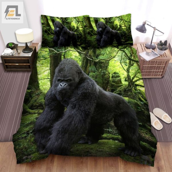 Go Ape For Cozy Sleep With Our Silverback Gorilla Bedding Set elitetrendwear 1