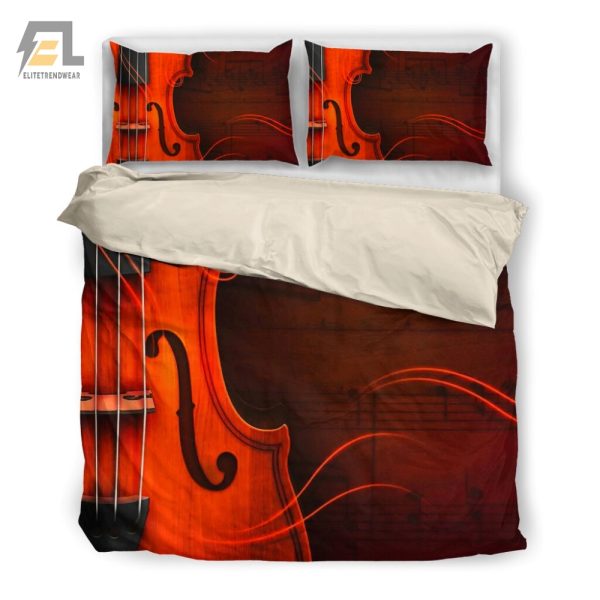 Snuggle Up Brown Wooden Cello Duvet Music To Your Zzzs elitetrendwear 1