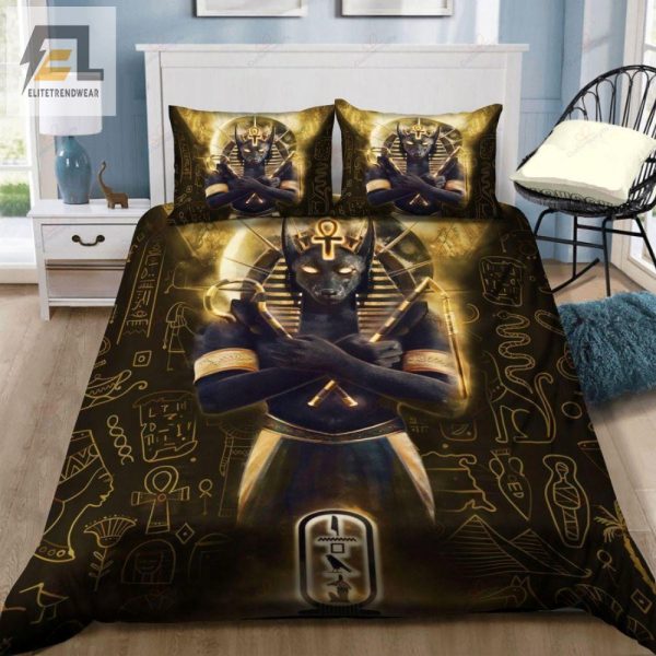 Sleep Like An Egyptian Cozy Anubis God Duvet Set elitetrendwear 1