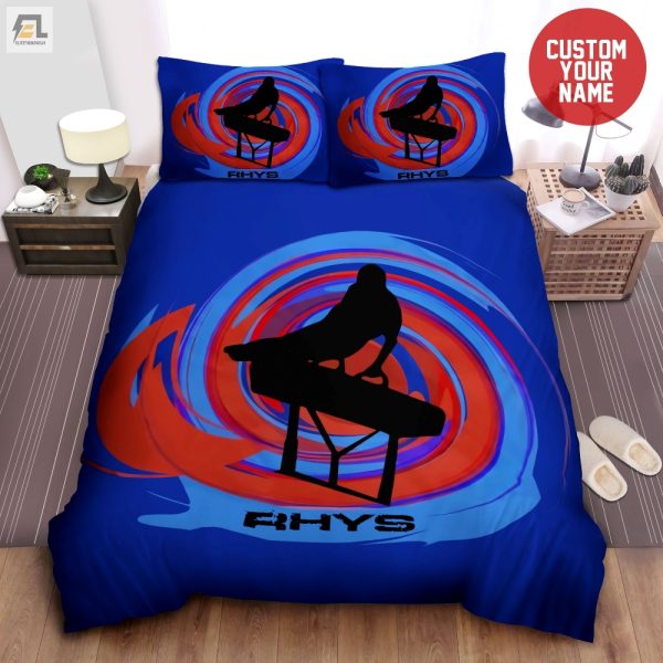 Flip Into Dreams Quirky Custom Gymnastics Bedding Sets elitetrendwear 1