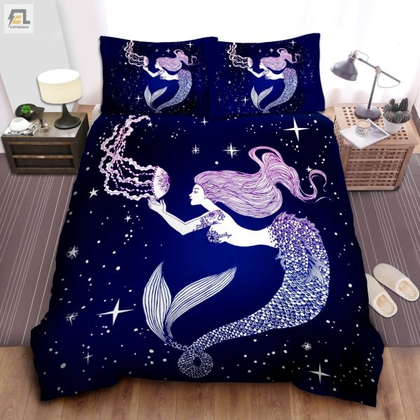 Sleep Like A Sea Queen Galaxy Mermaid Duvet Set elitetrendwear 1