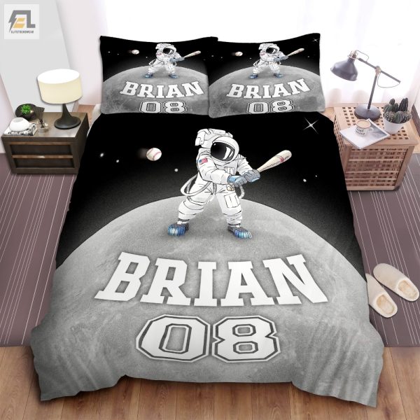 Blast Off To Sleep Custom Name Astro Baseball Bedding elitetrendwear 1