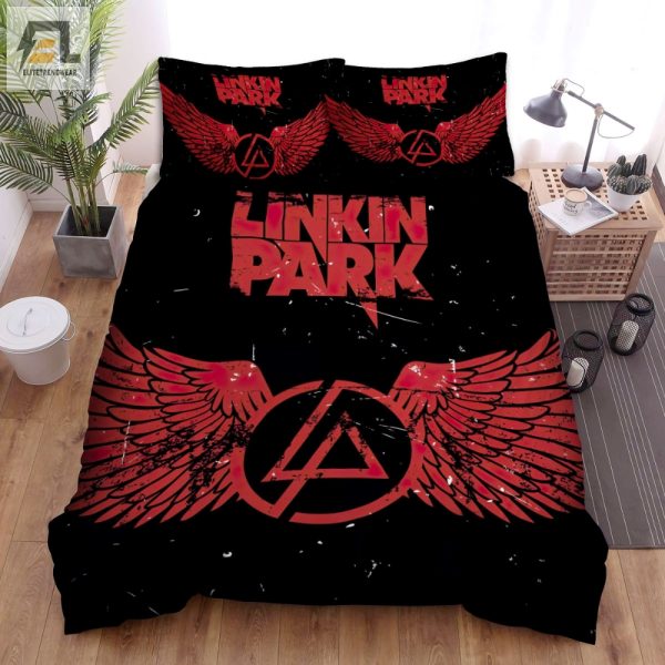 Sleep Like A Rock Star Linkin Park Wings Duvet Set elitetrendwear 1