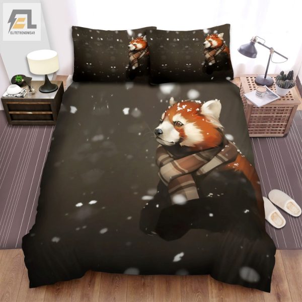 Snug Stylish Red Panda Scarf Duvet Wild Anima Bedding elitetrendwear 1