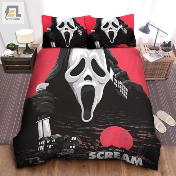 Snuggle With Ghostface Comfy Scream Movie Poster Bedding elitetrendwear 1