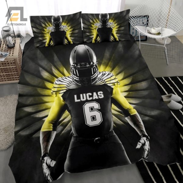 Score Big Zzzs Personalized Football Wings Bedding Set elitetrendwear 1