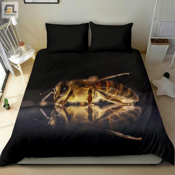 Buzzworthy Comfort 3D Bee Black Duvet Cover Set elitetrendwear 1